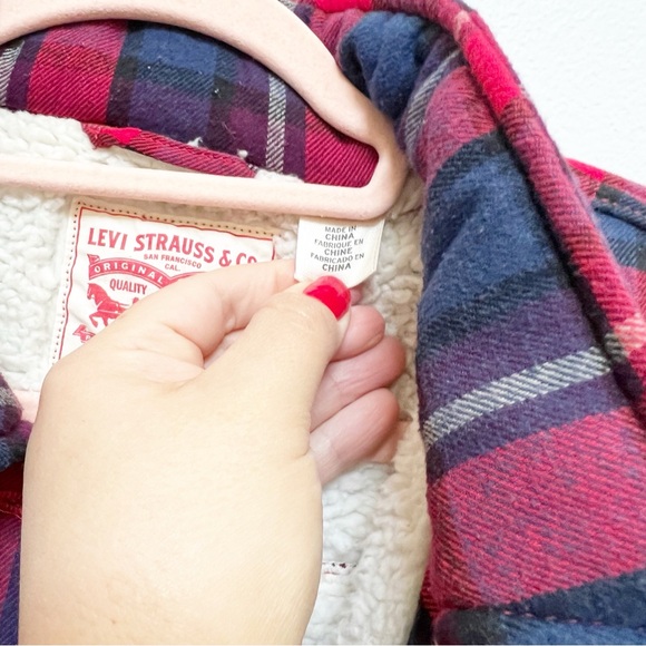 Levi's Sherpa Lined Flannel Jacket Coat - Picture 7 of 7
